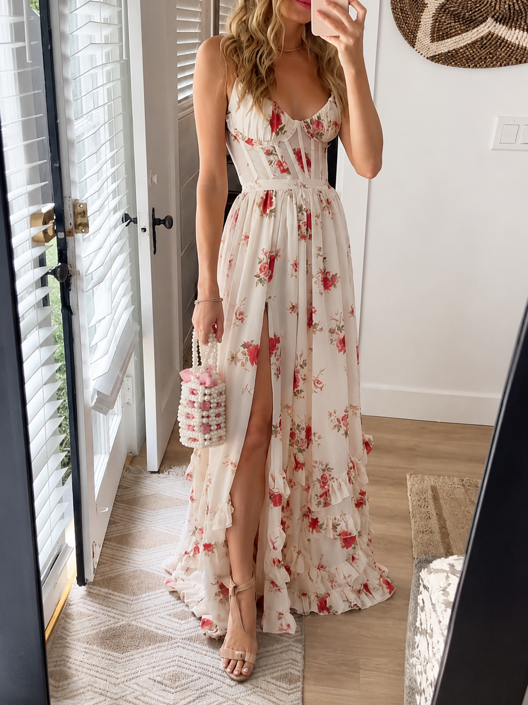 Vestido romántico con estampado floral