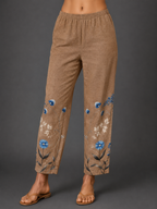 Pantalones con estampado floral