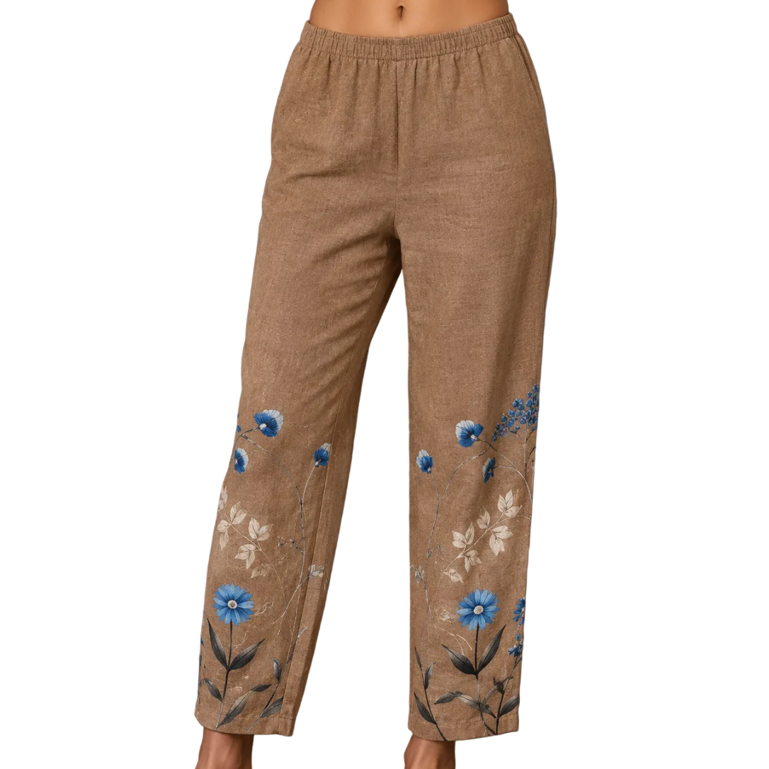 Pantalones con estampado floral