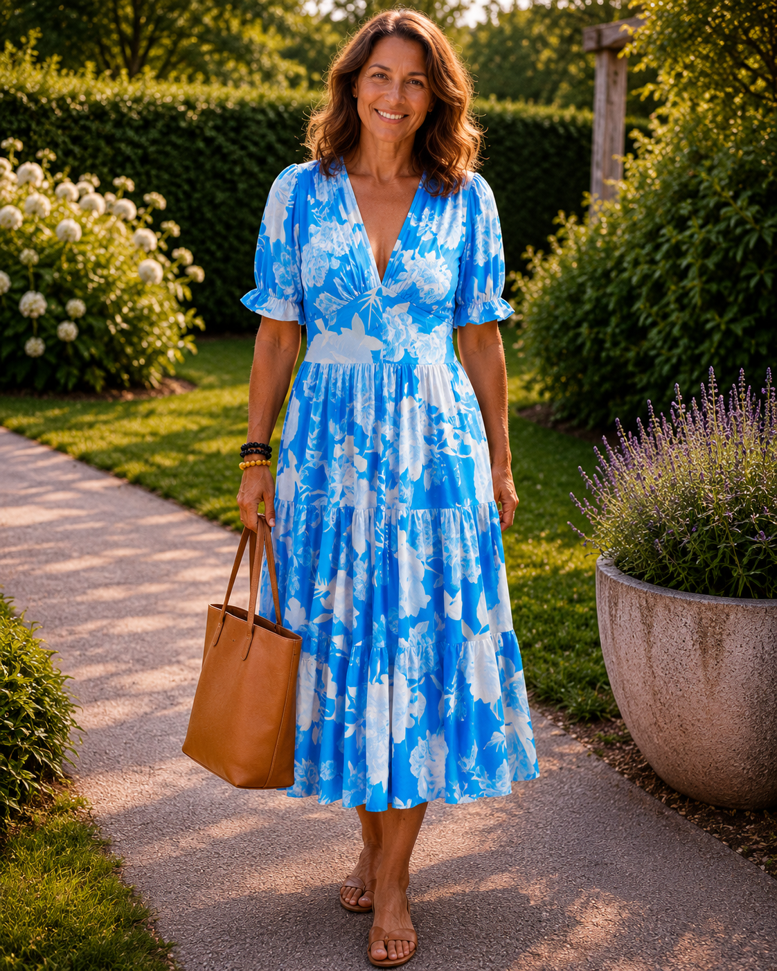 Vestido Midi Con Estampado Floral