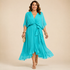 Vestido con Escote en V