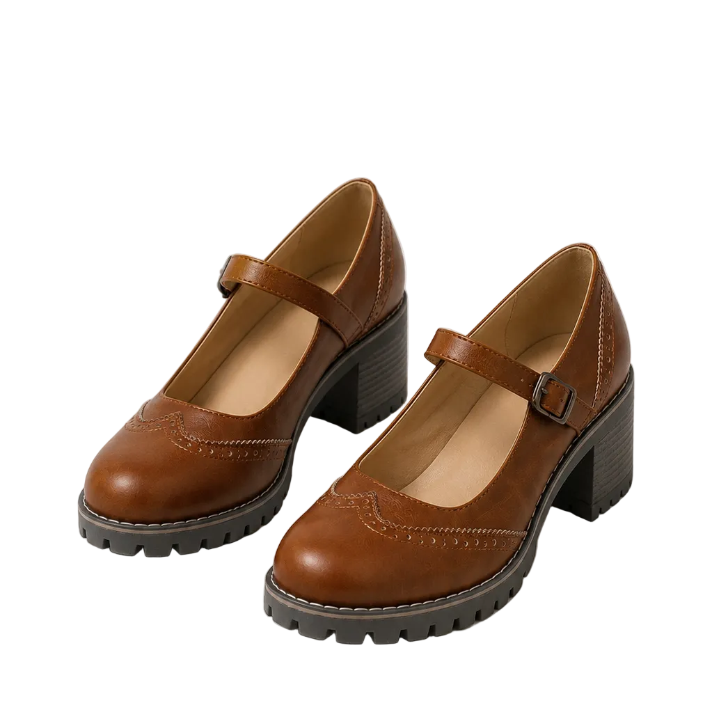Zapatos de salón vintage con correa