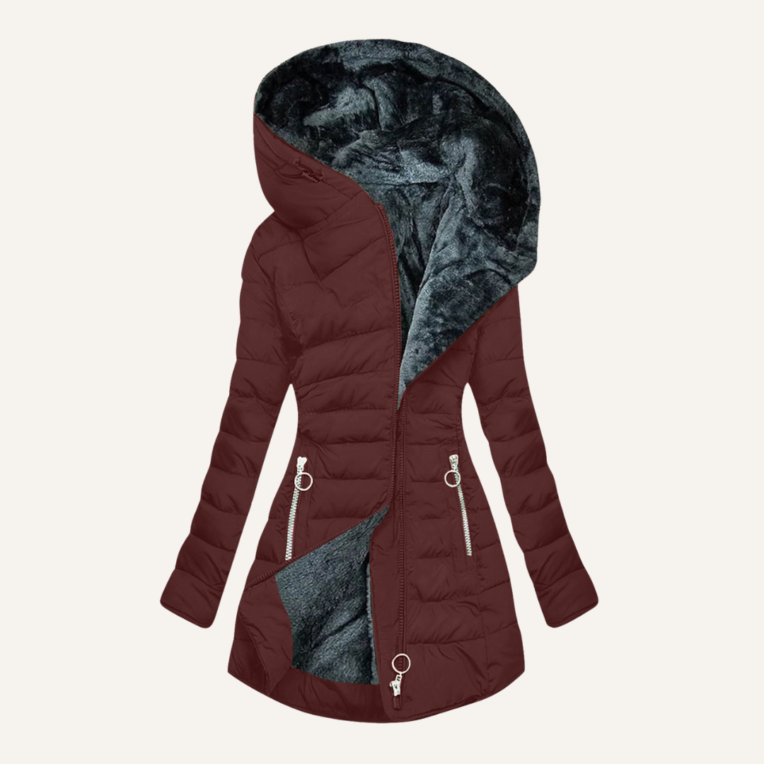 Gina | Abrigo de invierno con capucha cálida