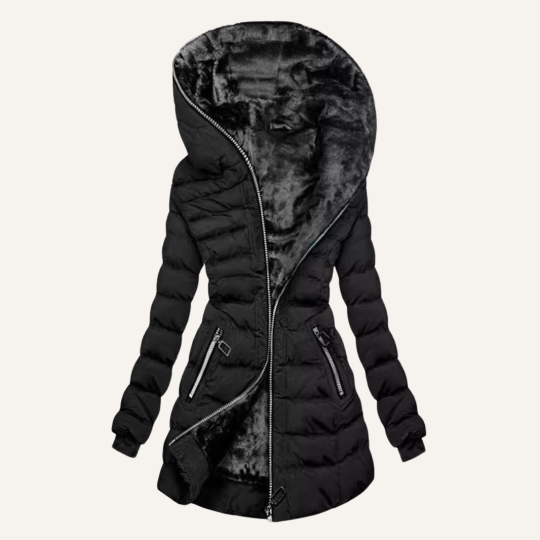 Gina | Abrigo de invierno con capucha cálida