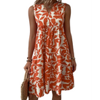 Vestido Estampado Sin Mangas