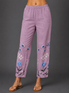 Pantalones con estampado floral