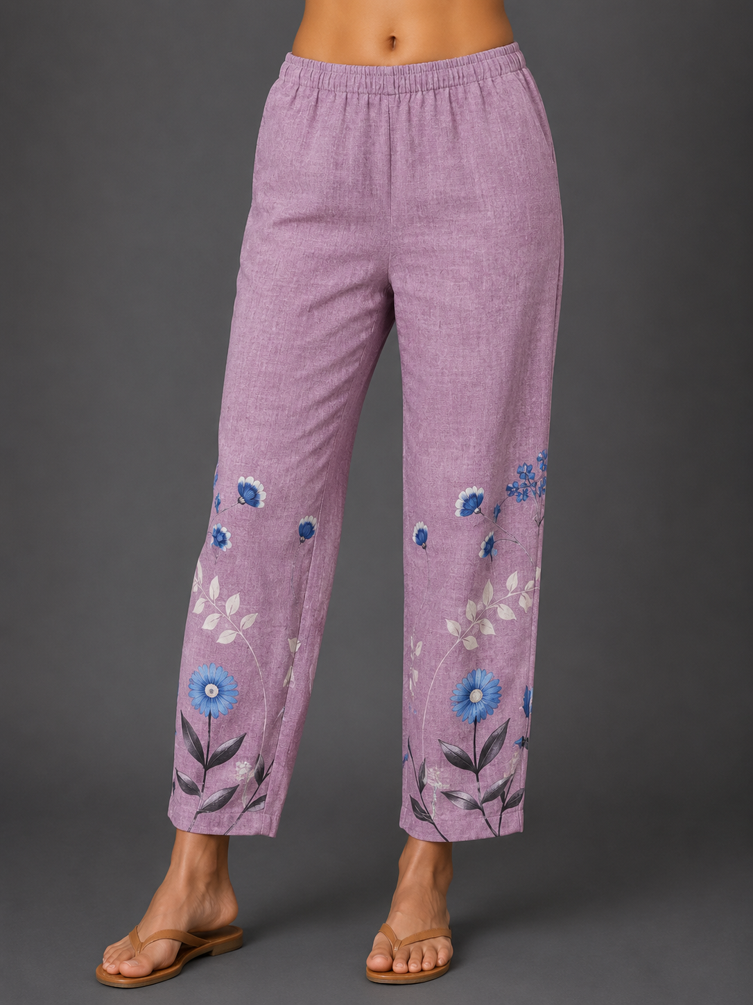 Pantalones con estampado floral