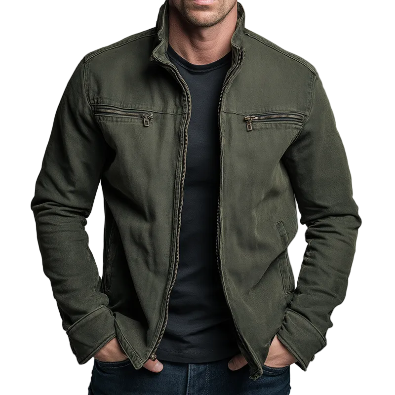 Chaqueta vintage con cremallera