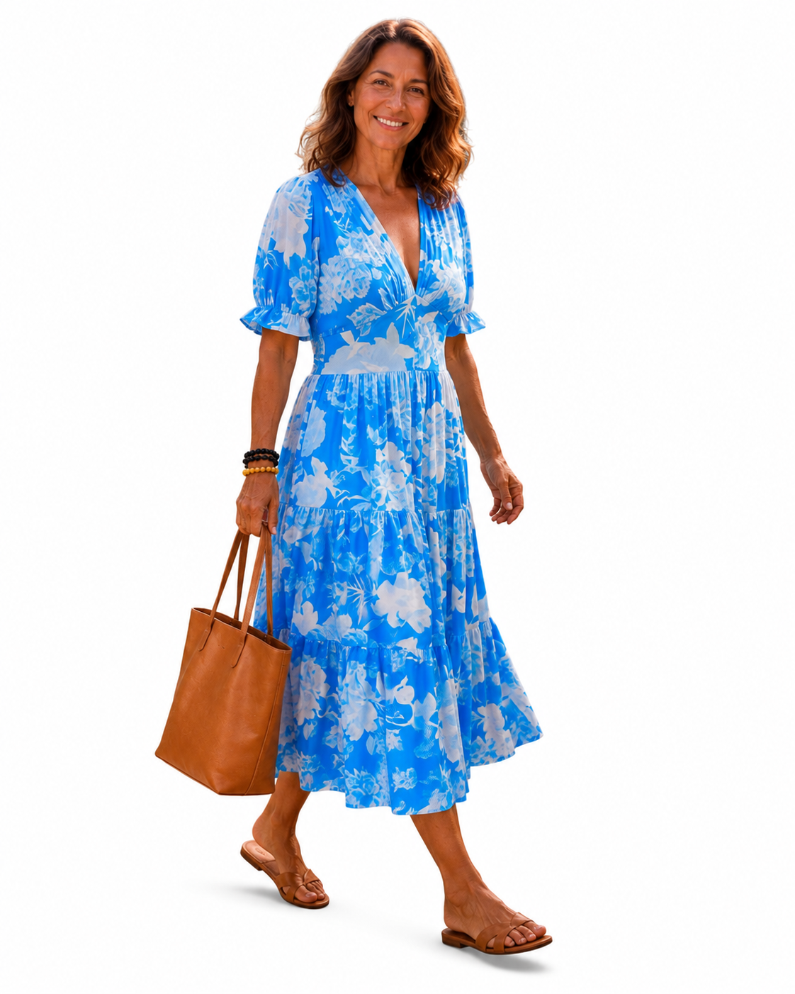 Vestido Midi Con Estampado Floral