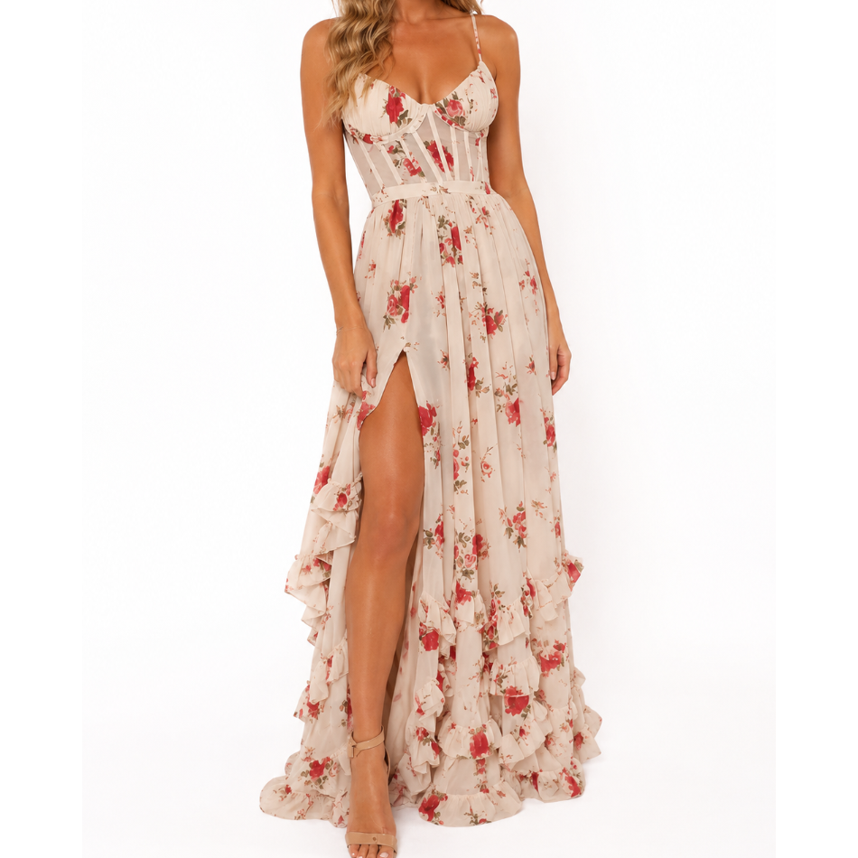 Vestido romántico con estampado floral