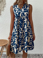 Vestido Estampado Sin Mangas