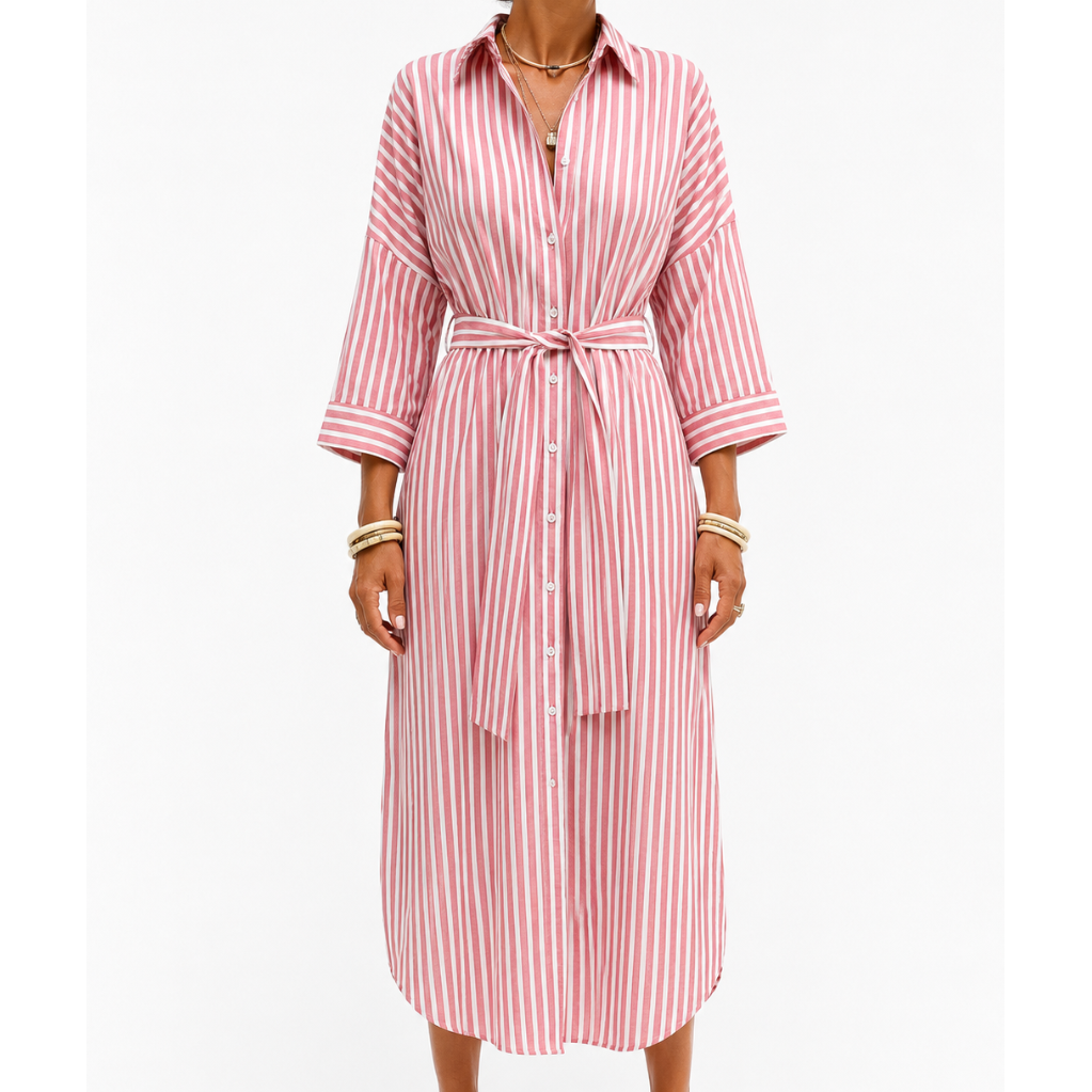 Vestido con rayas verticales