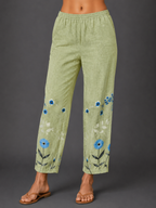 Pantalones con estampado floral