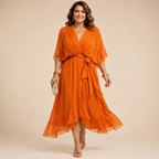 Vestido con Escote en V