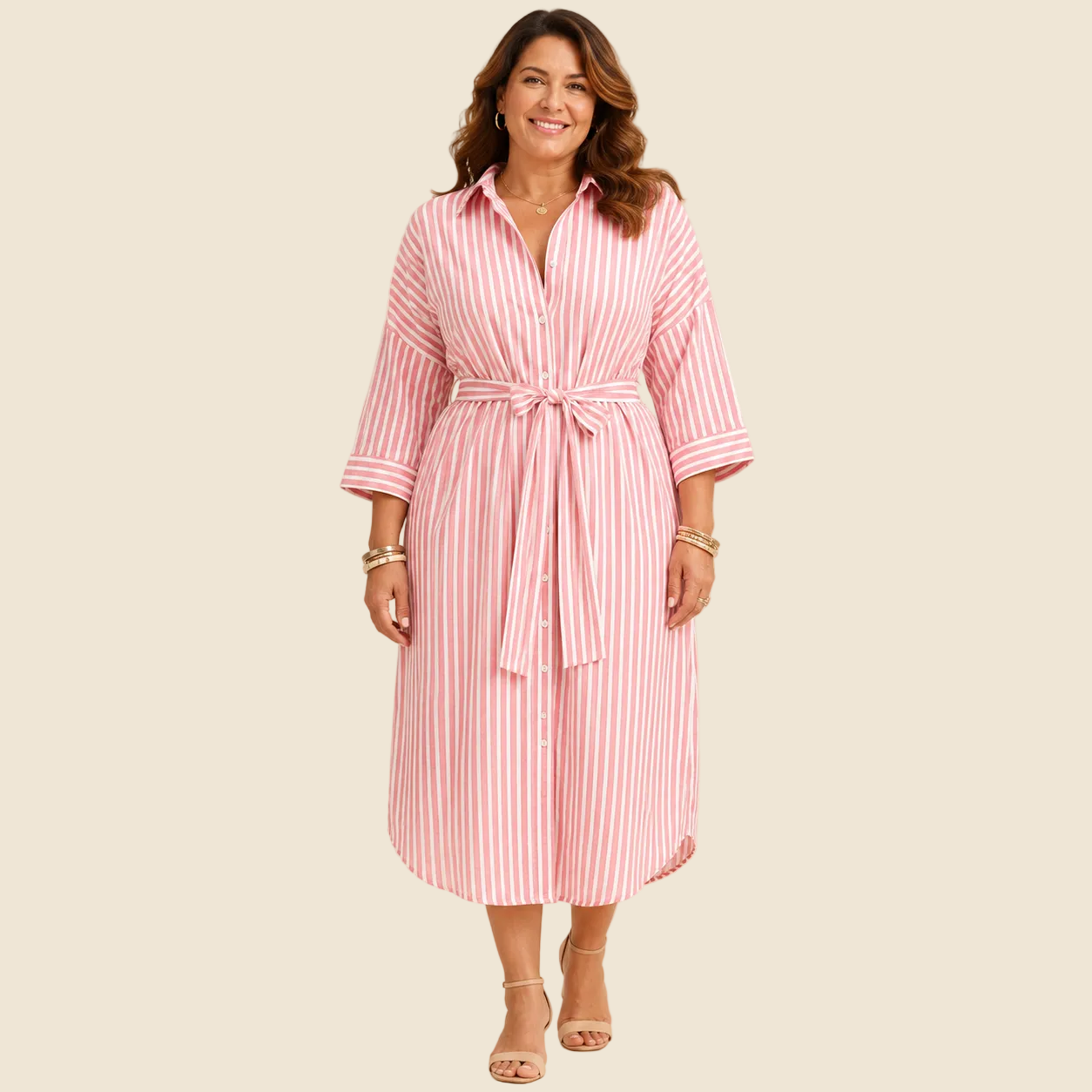 Vestido con Rayas Verticales