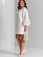 Vestido Mini con Botones Florales