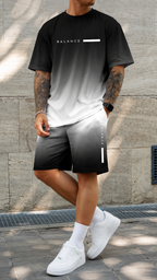 Conjunto Balance – Camiseta Oversize y Pantalón Degradado Hombre