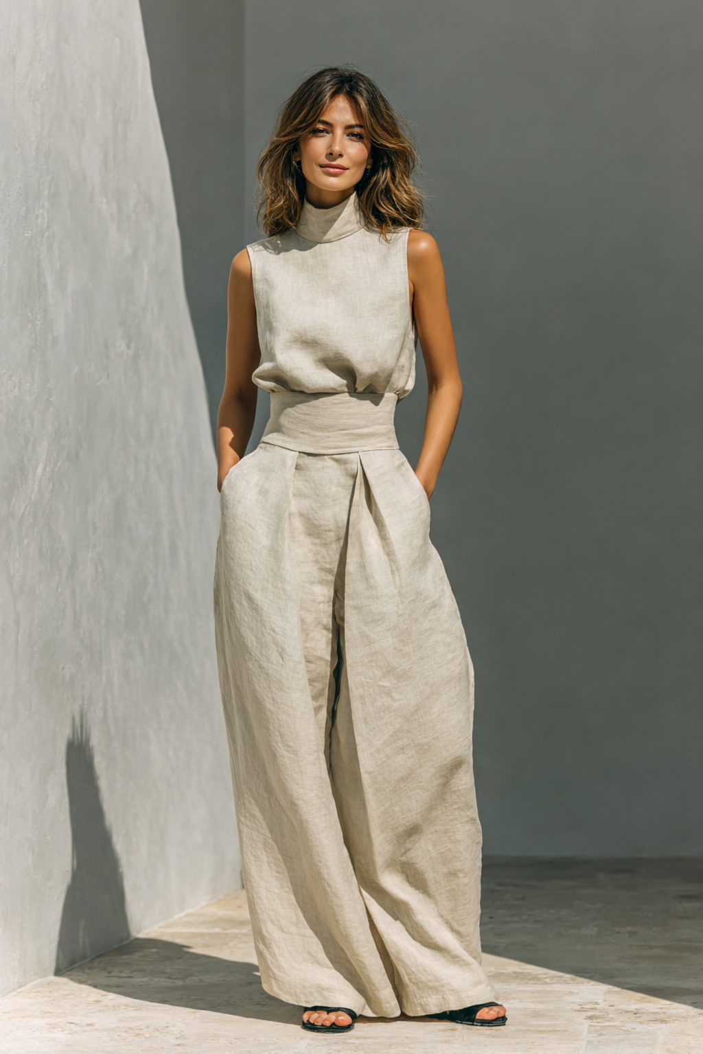 Maria - Completo donna canotta e pantaloni larghi