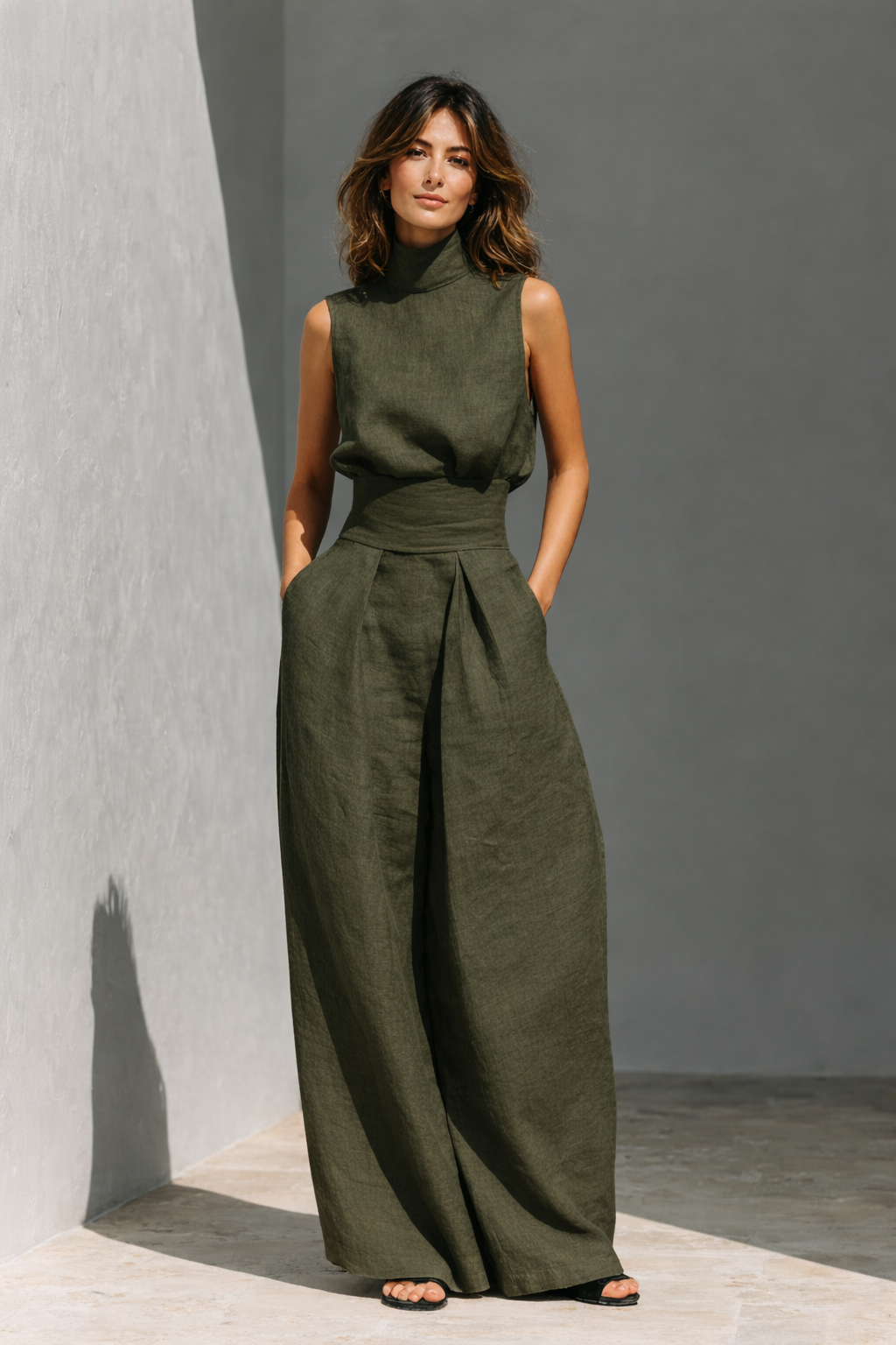 Maria - Completo donna canotta e pantaloni larghi