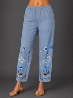 Pantalones con estampado floral