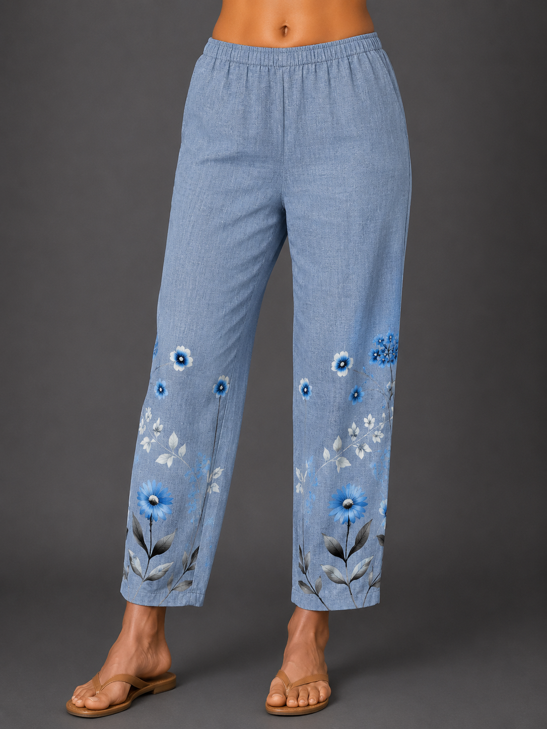 Pantalones con estampado floral