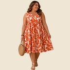 Vestido Estampado sin Mangas