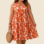 Vestido Estampado sin Mangas