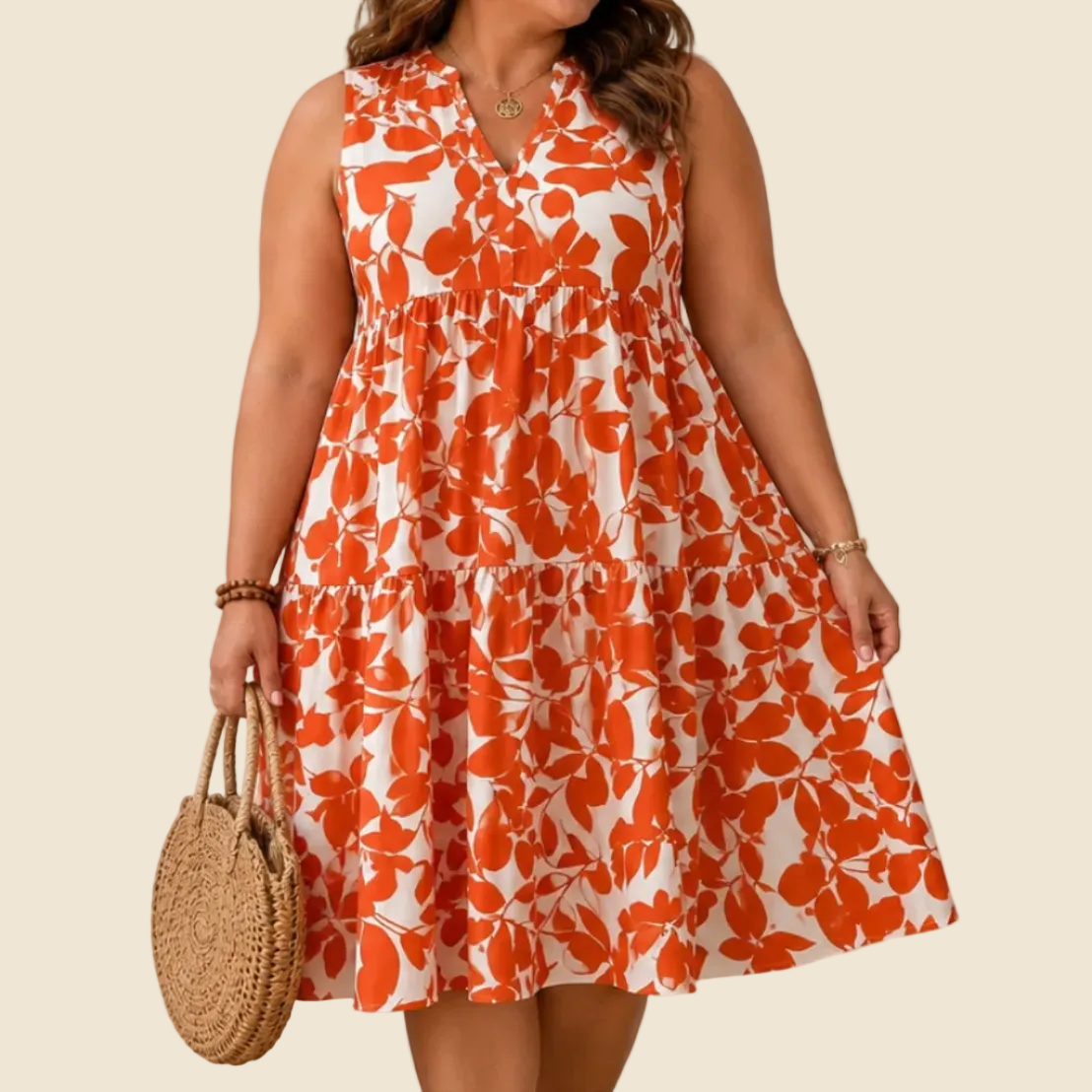 Vestido Estampado sin Mangas