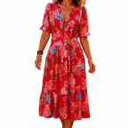 Vestido Midi Con Estampado Floral