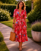 Vestido Midi Con Estampado Floral