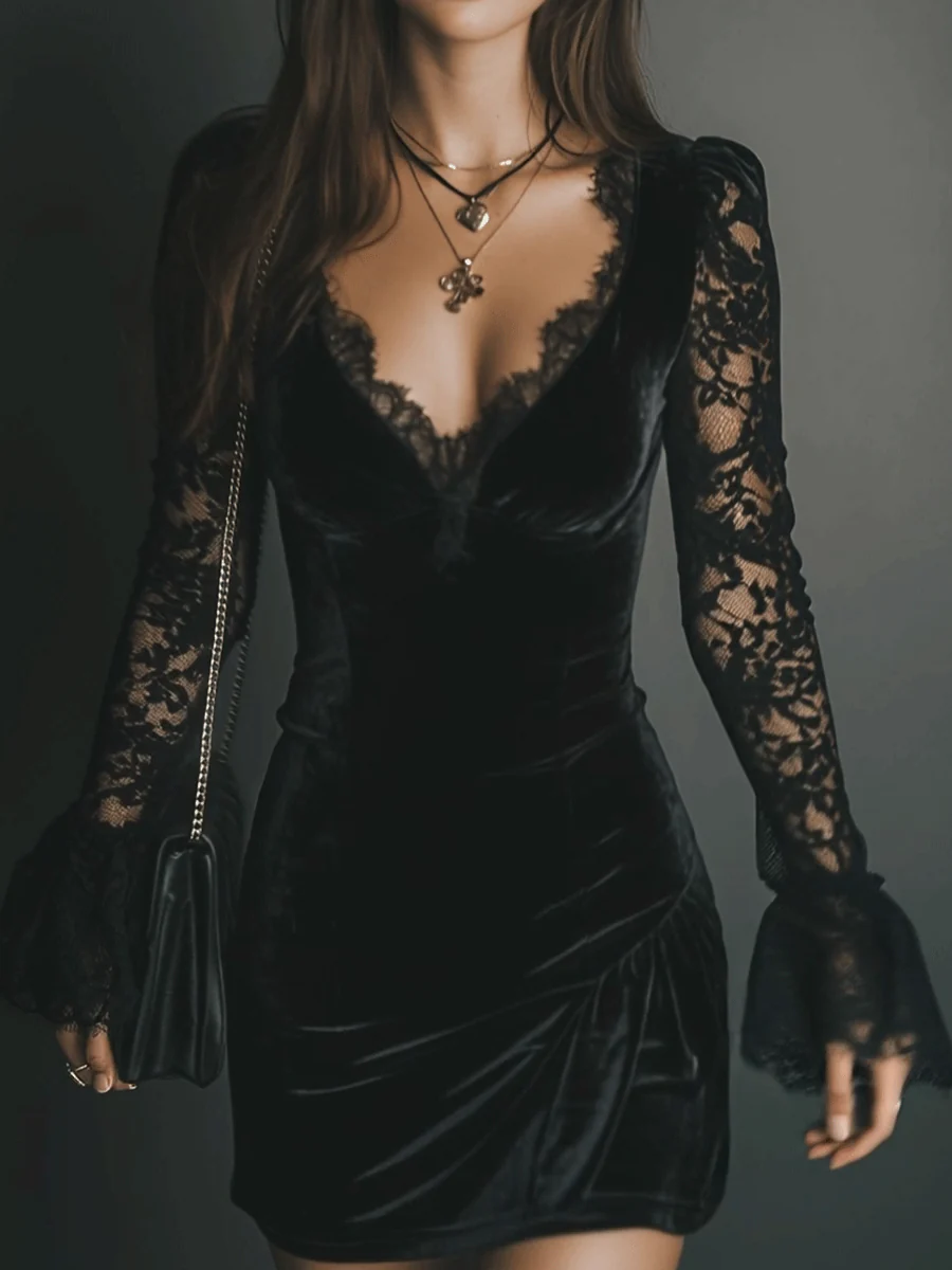 Luna | Vestido mini de encaje