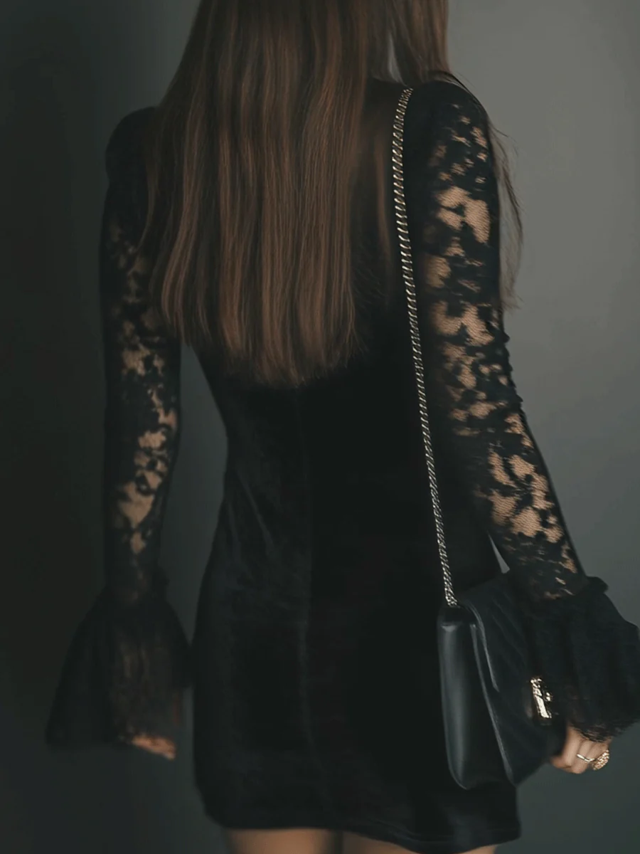 Luna | Vestido mini de encaje