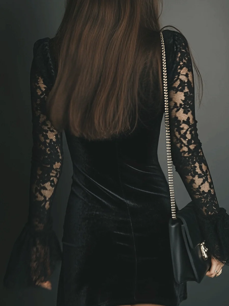 Luna | Vestido mini de encaje