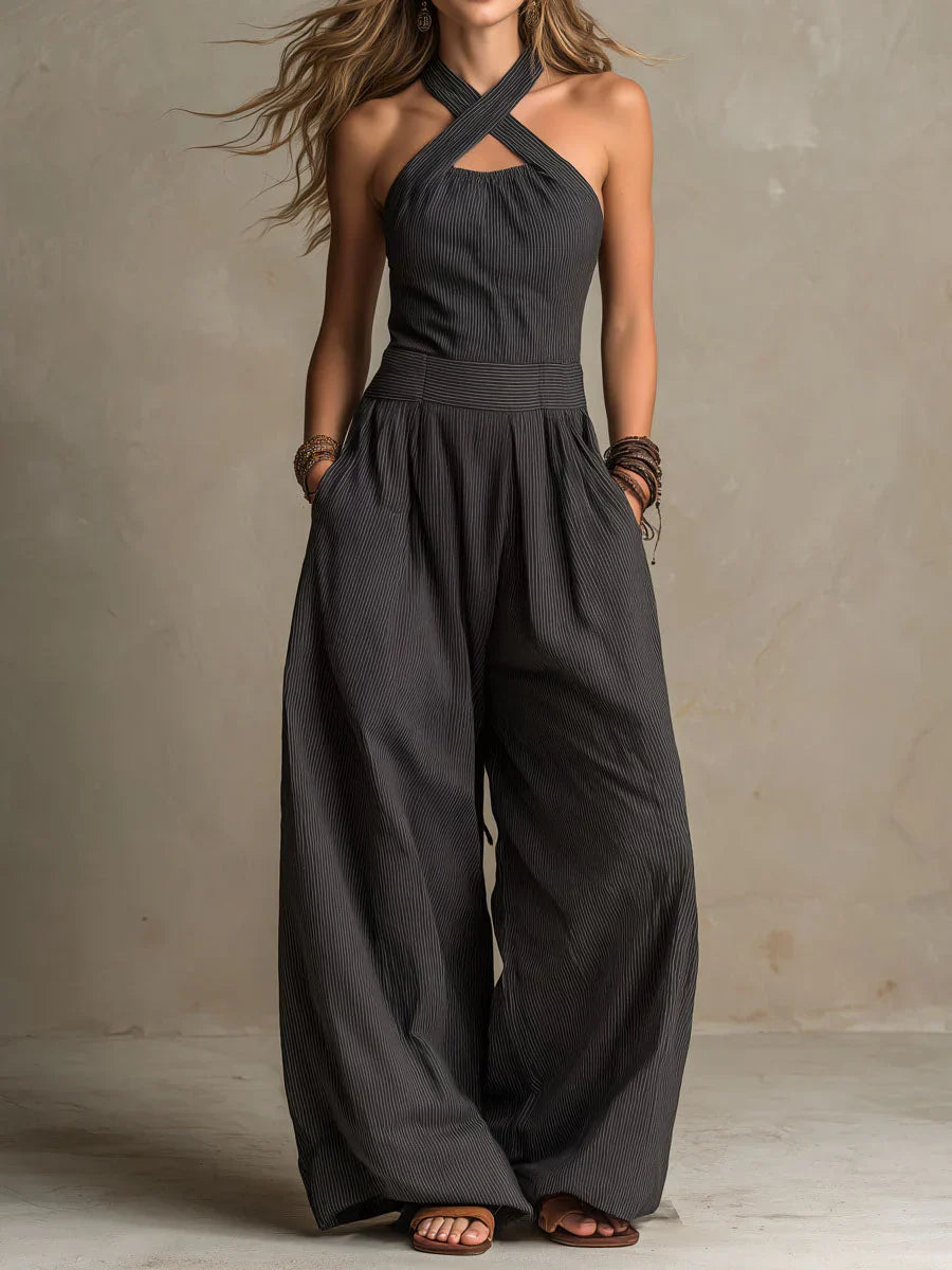 Blanca | Mono con elegante escote cruzado